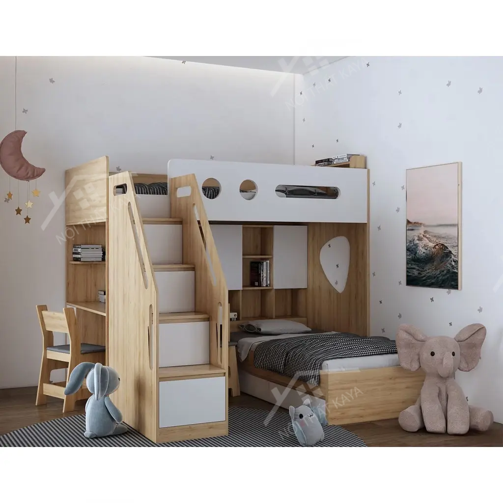 Giường tầng gỗ công nghiệp 042