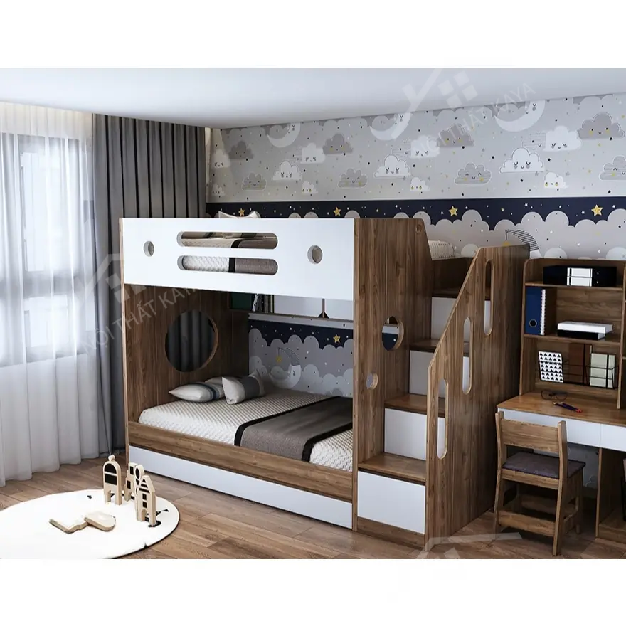 Giường tầng gỗ công nghiệp 045