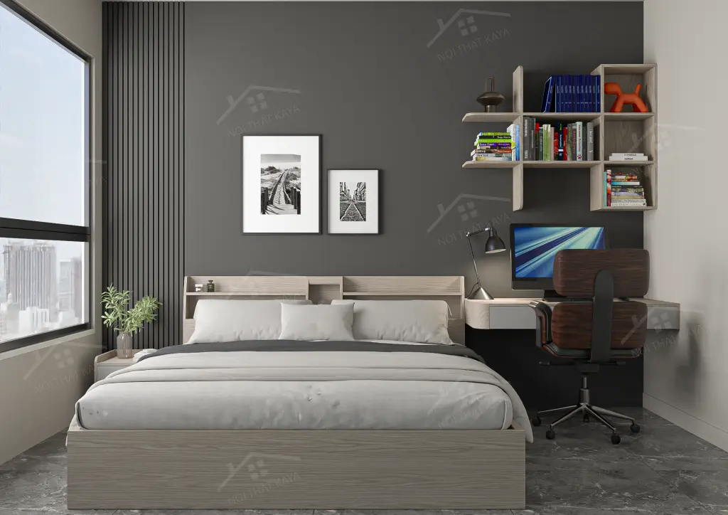 Giường gỗ công nghiệp GGCN077