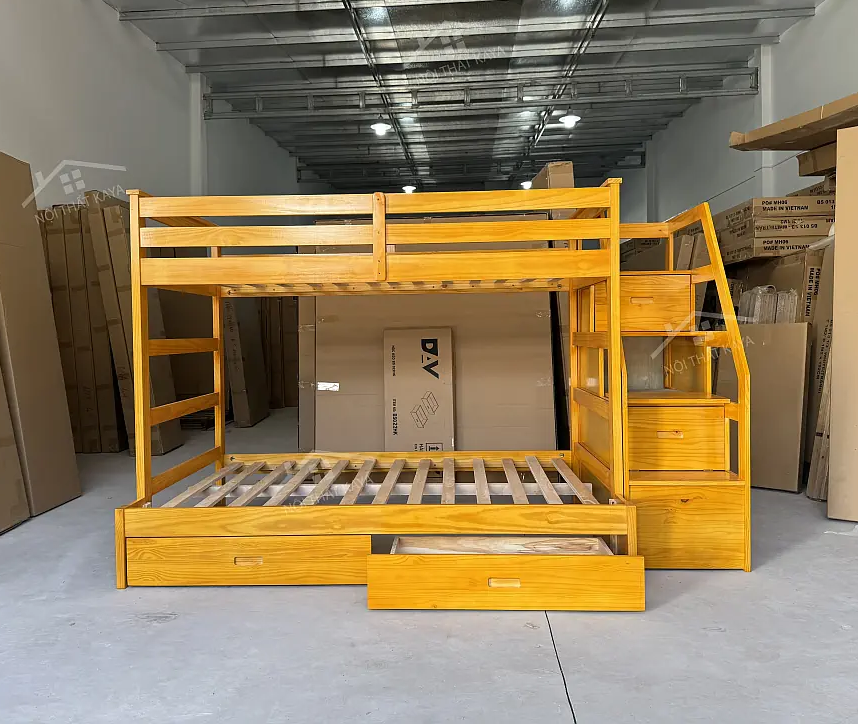 Giường 2 tầng 1m-1m2 có hộc kéo GT167