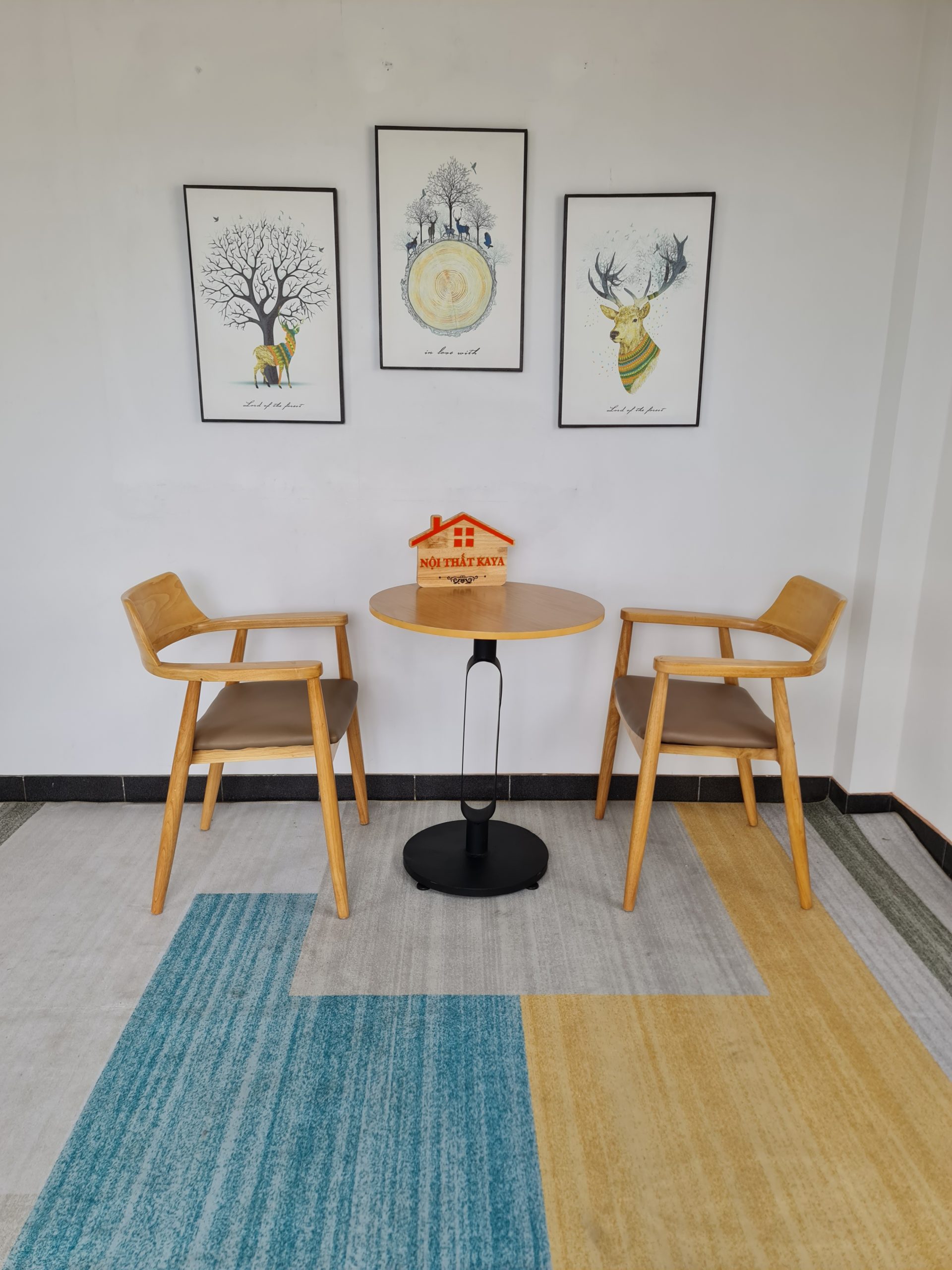 HIROSIMA 2 ghế + bàn chân sắt KY-GH 101